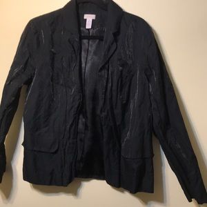 Chico’s black open jacket